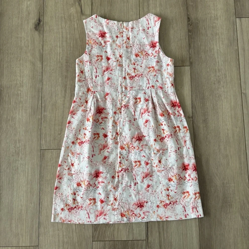 ZARA Girls Sleeveless Zip Back 100% Cotton Denim Dress SZ 13-14‎ White Pink